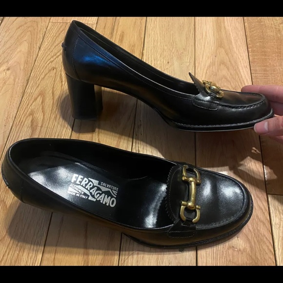 SOLD Salvatore Ferragamo Leather Pumps Loafers Heels - Picture 8 of 8